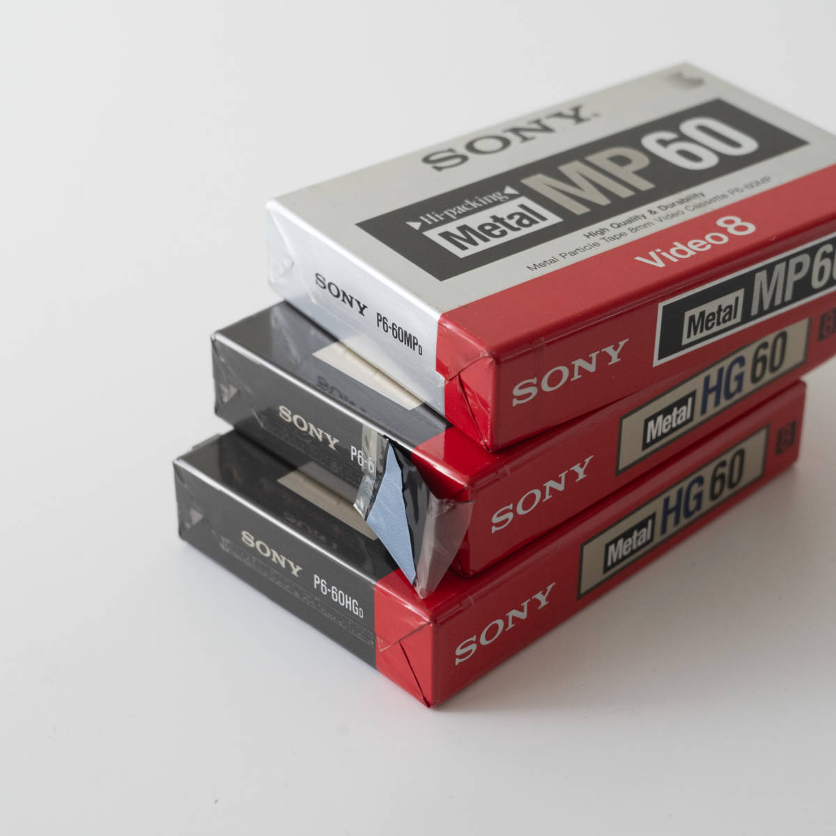 8ミリ Video8 ビデオカセットテープ メタル Metal HG 60 MP60 ソニー SONY ３本まとめて P6-60HG P6-60MP _画像4