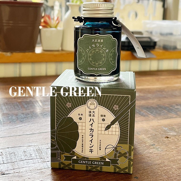 *^[ temple west chemical industry ] day text . large . bottle ink [ guitar Taisho .. is squid line ki]jentoru green green 40ml aqueous . charge new goods /TEGNGR