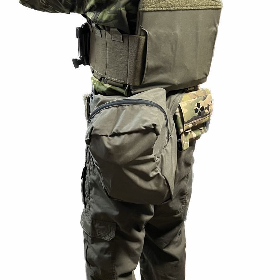 送料無料 Thyf GMP Gas Mask Pouch ウエスト ガスマスクポーチ XLサイズ レンジャーグリーン ガスマスクキャリア M50 FM53 18式防護マスク