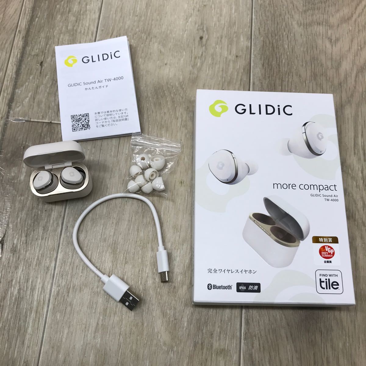 164 D 1円〜 GLIDiC / 完全 ワイヤレスイヤホン イヤホン Bluetooth まとめ 中古 ジャンク_画像2