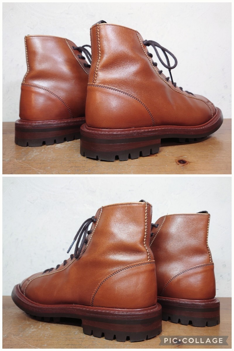 【美品】英国製 Tricker's/トリッカーズ M6087 モンキーブーツ UK61/2 Fit.5 25cm相応 カントリー ブラウン 茶/クロケット cheaney_画像7