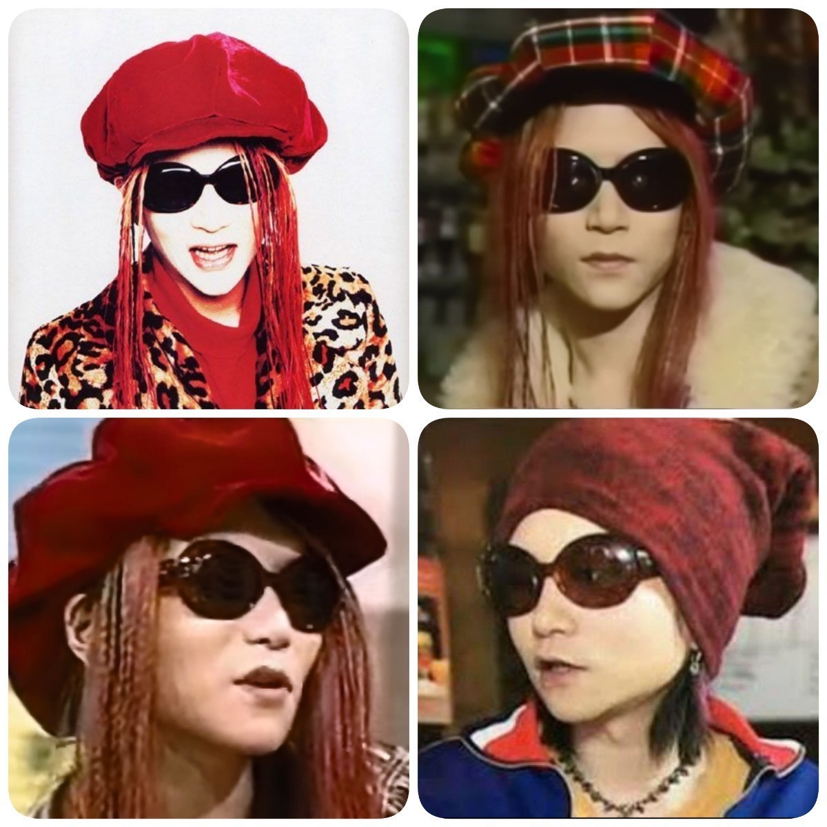X-JAPAN hide コスプレ用 サングラス オーバル ビッグフレーム X-JAPAN hide コスプレ用 サングラス オーバル ビッグフレーム