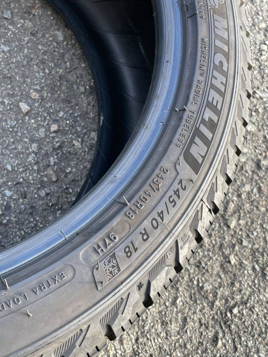 ミシュラン スタッドレスタイヤX-ICE SNOW 245/40R18 2020年製 4本セット バリ山 美品_画像3