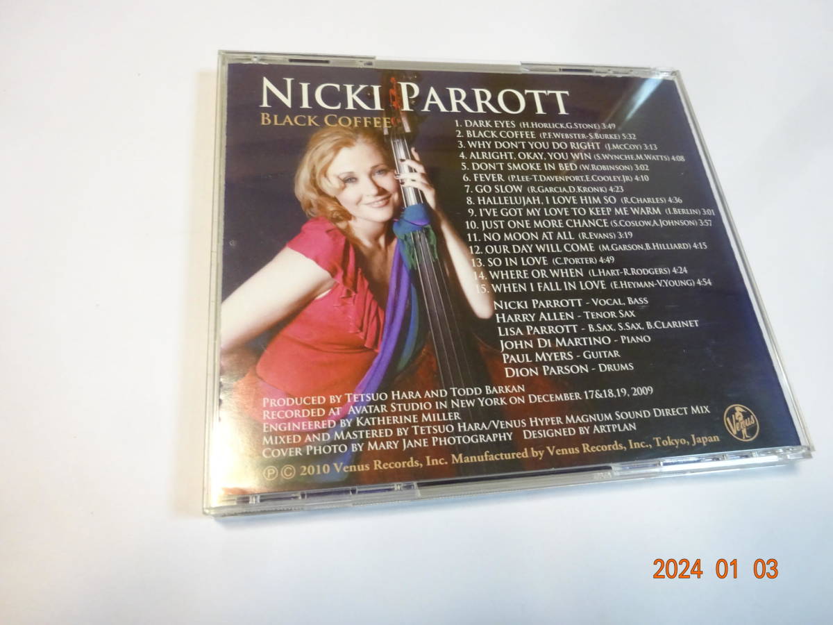 CD ニッキ・パロット ブラック・コーヒー NICKI PARROTT/BLACK COFFEE ハリー・アレン/リサ・パロット/ポール・マイヤー VHCD-1041_画像3