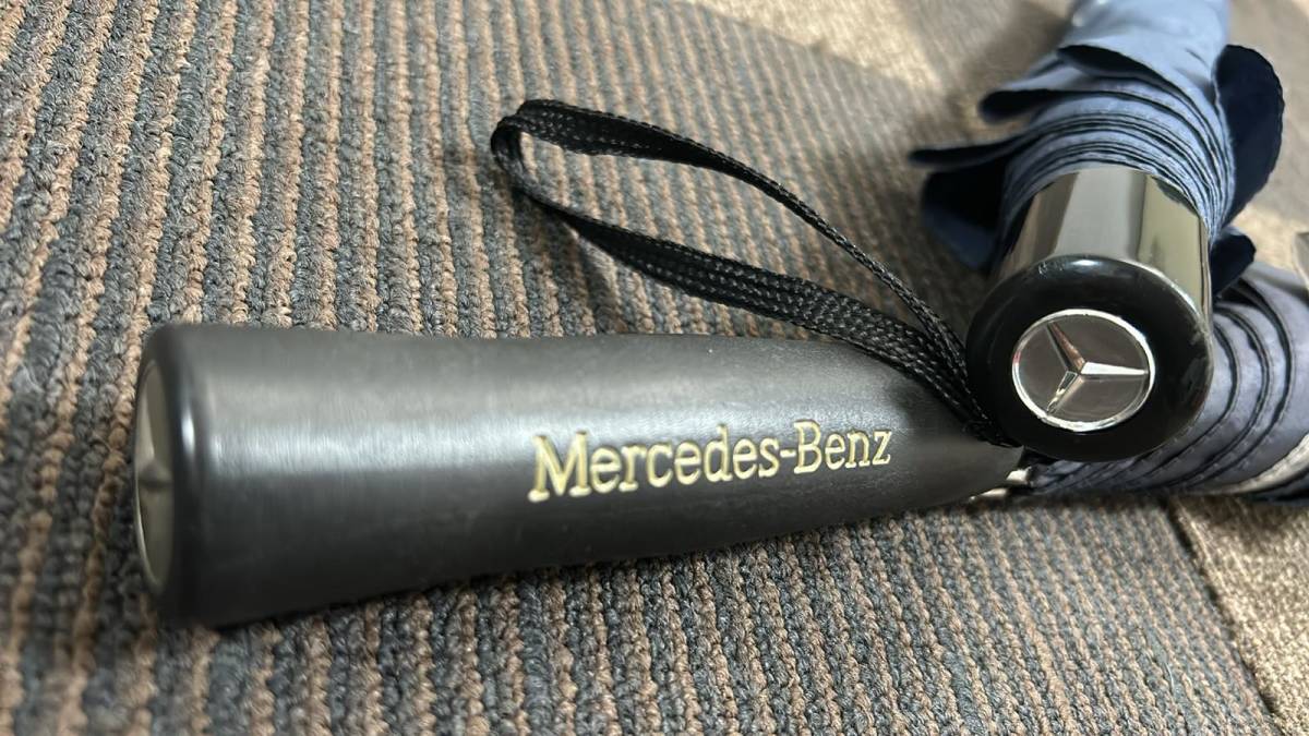mercedes-benz(メルセデス・ベンツ)長傘＆折畳　中古傘　2本組　手開き　Ｃ-76_画像10