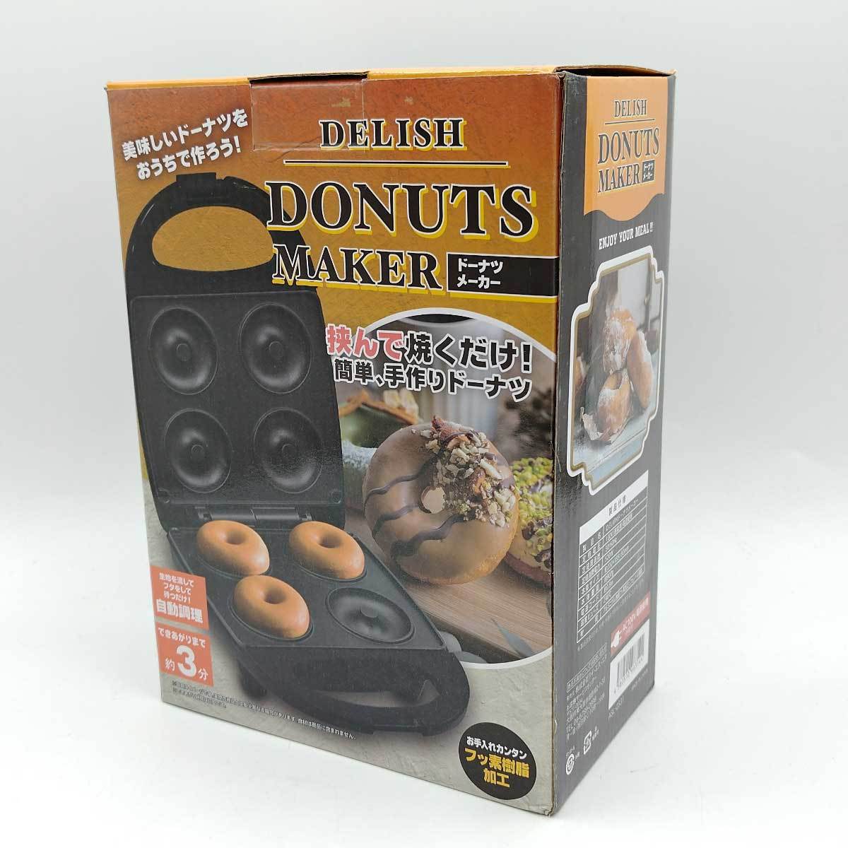 [ used * unused goods ]DELISH doughnuts Manufacturers DONUTS MAKER AC100V black 