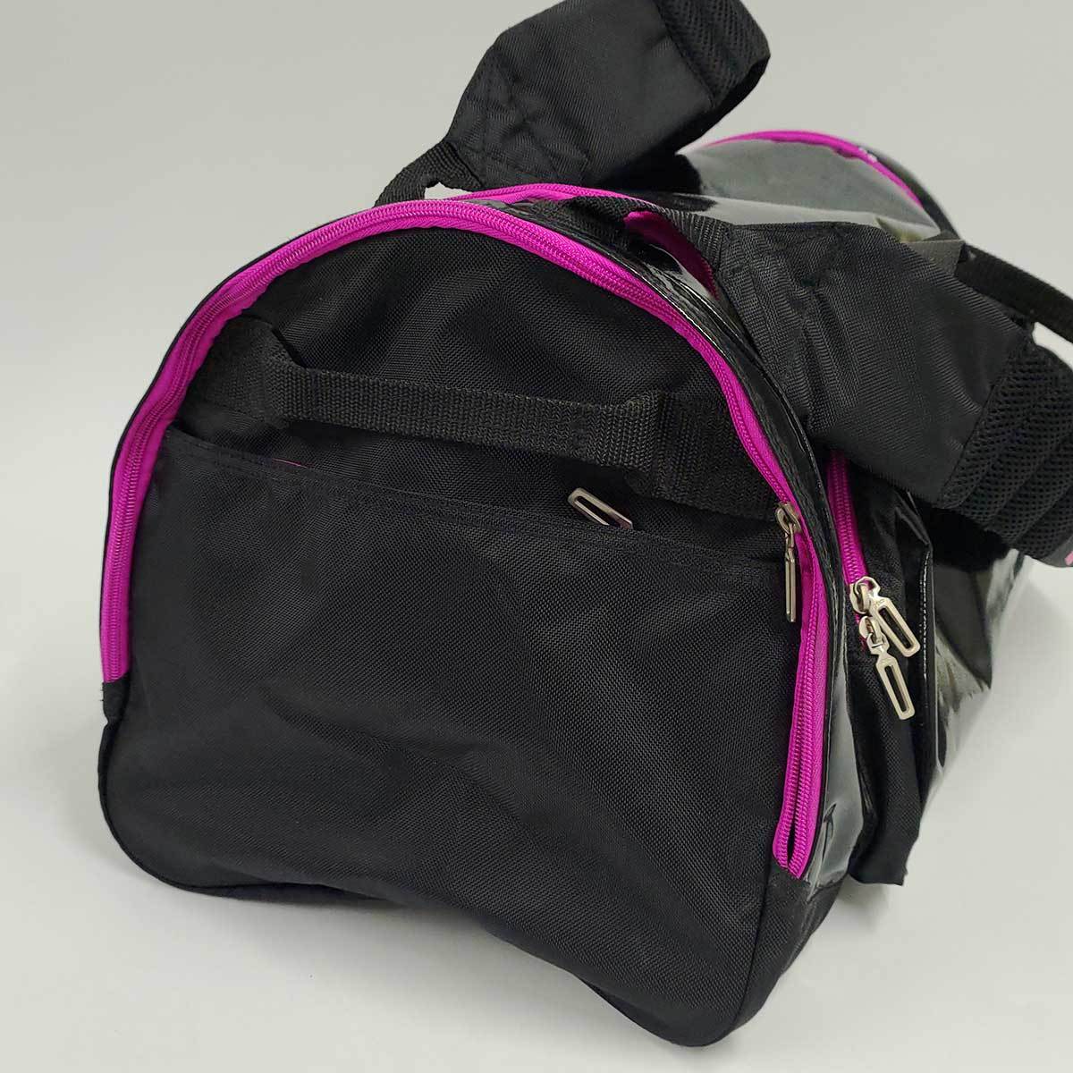 [ used ] Prince enamel 2WAY Boston bag shoulder black x pink Prince tennis bag large 