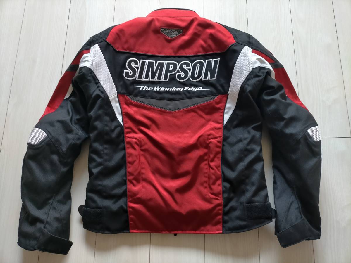 シンプソン(SIMPSON) ジャケット レッド M SJ-6132 ウインター オーバーパンツ M 防寒 SOP-6131 ライダースーツ セット_画像4