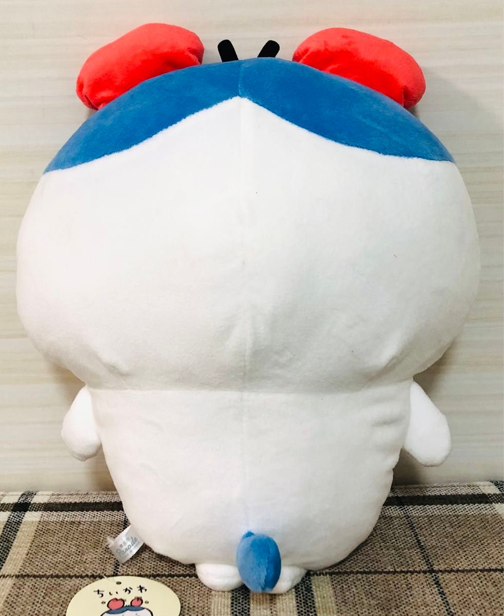 ちいかわ ハチワレ カニカチューシャ BIG ぬいぐるみ タグ付 ちいかわ ハチワレ カニカチューシャ BIG ぬいぐるみ タグ付