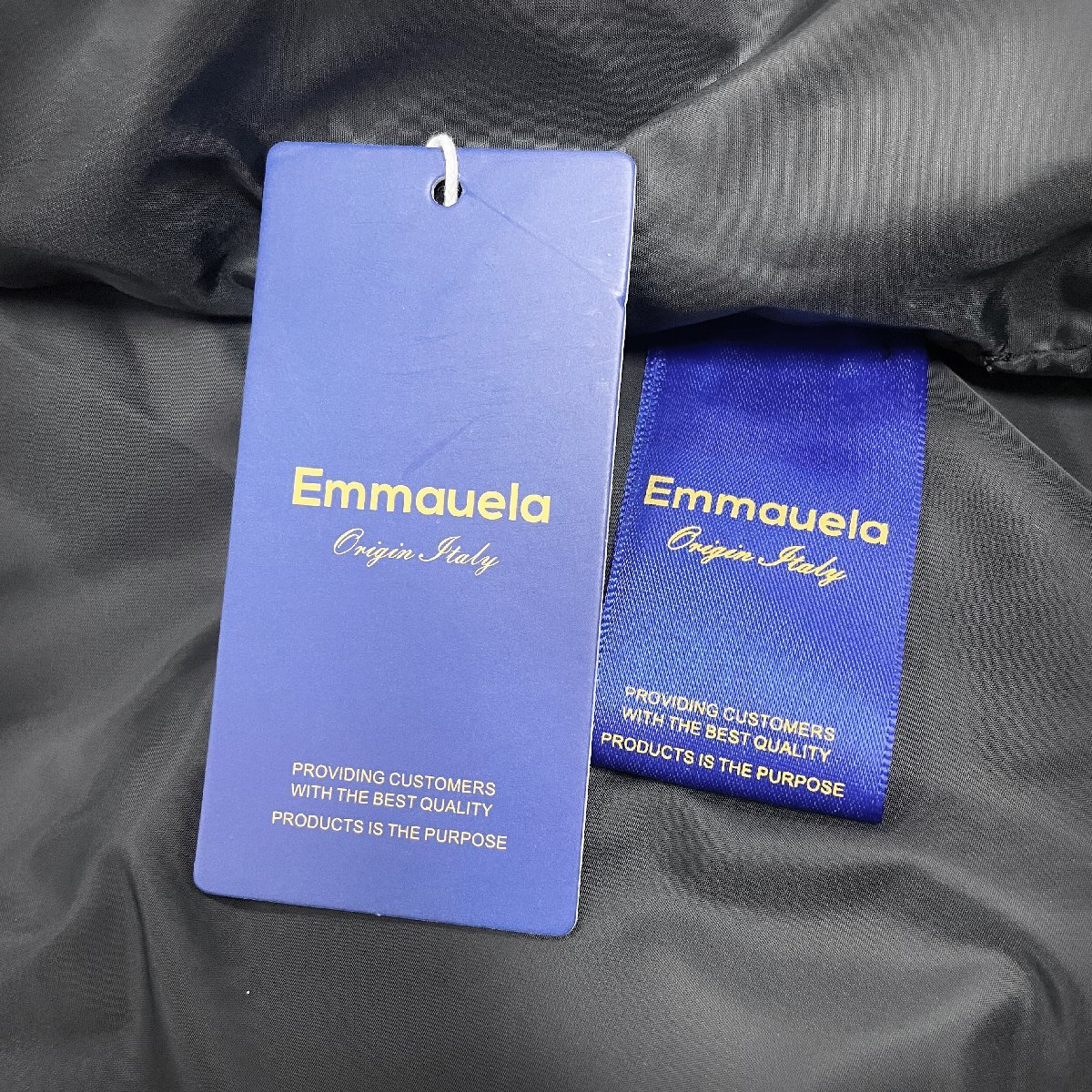 ★★個性ダウンベスト 定価7万◆Emmauela・イタリア・ミラノ発◆ダックダウン90％ 上品 軽量 肉厚 暖か ふんわり アウター L/48サイズ_画像10