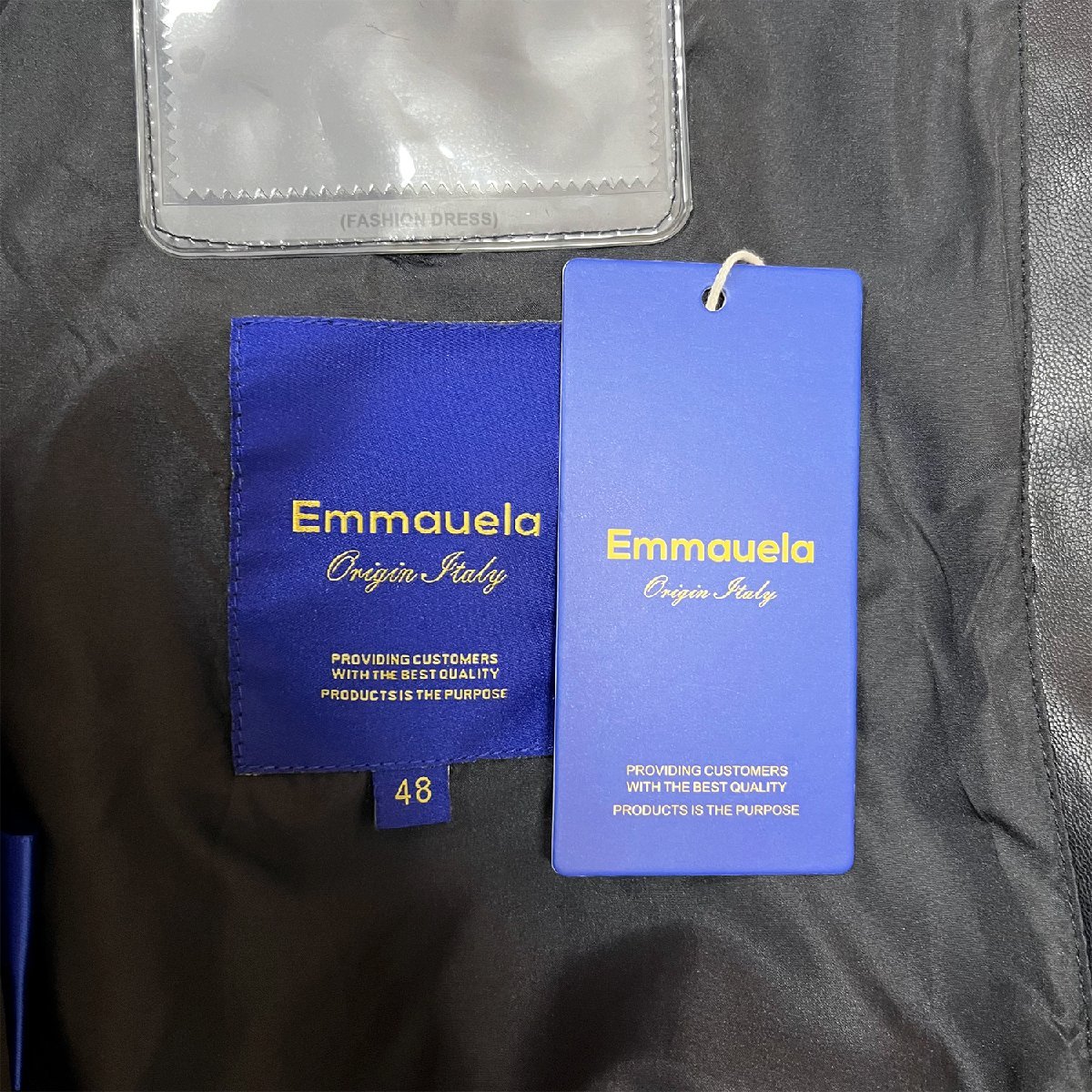 豪華ミンク/カシミヤ混・毛皮ファーコート 定価10万◆Emmauela・イタリア・ミラノ発◆防寒 ソフト 暖かい 総柄 ジャケット 個性 L/48サイズ_画像9