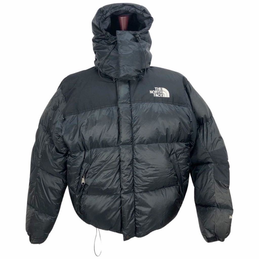 90s THE NORTH FACE ザノースフェイス　メンズ　ワンポイント　ブラック　ダウンジャケット　ブルゾン　アウター　上着