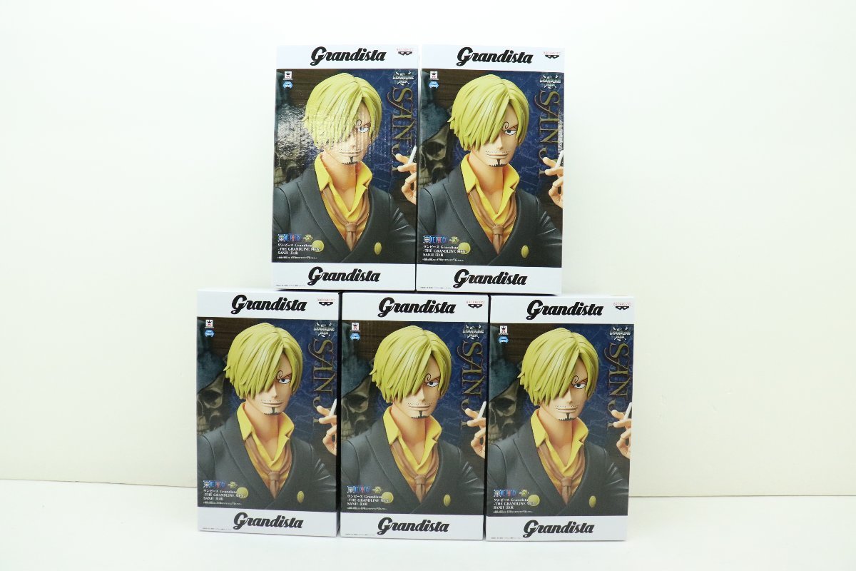 26JD●ワンピース プライズ フィギュア 5体 まとめ ONEPIECE Grandista THE GRANDLINE MEN SANJI サンジ 未開封_画像1