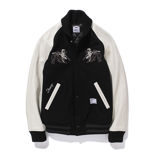 最安値挑戦！】 STUSSY×BEDWIN VARSITY JACKET RUBIN スタジャン