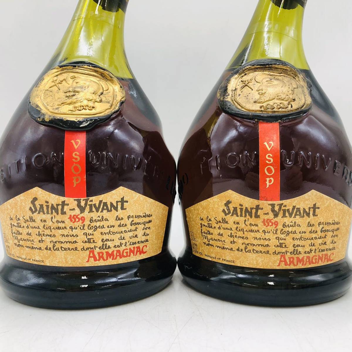 【未開栓】Saint-Vivant サン ヴィヴァン VSOP 2本セット 700ml 40% ブランデー BR8534の画像2