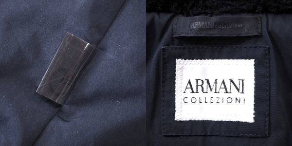 M4-TA002 アルマーニコレツィオーニ ARMANI COLLEZIONI 高級ライン ダウンコート ネイビー 48 メンズ_画像8