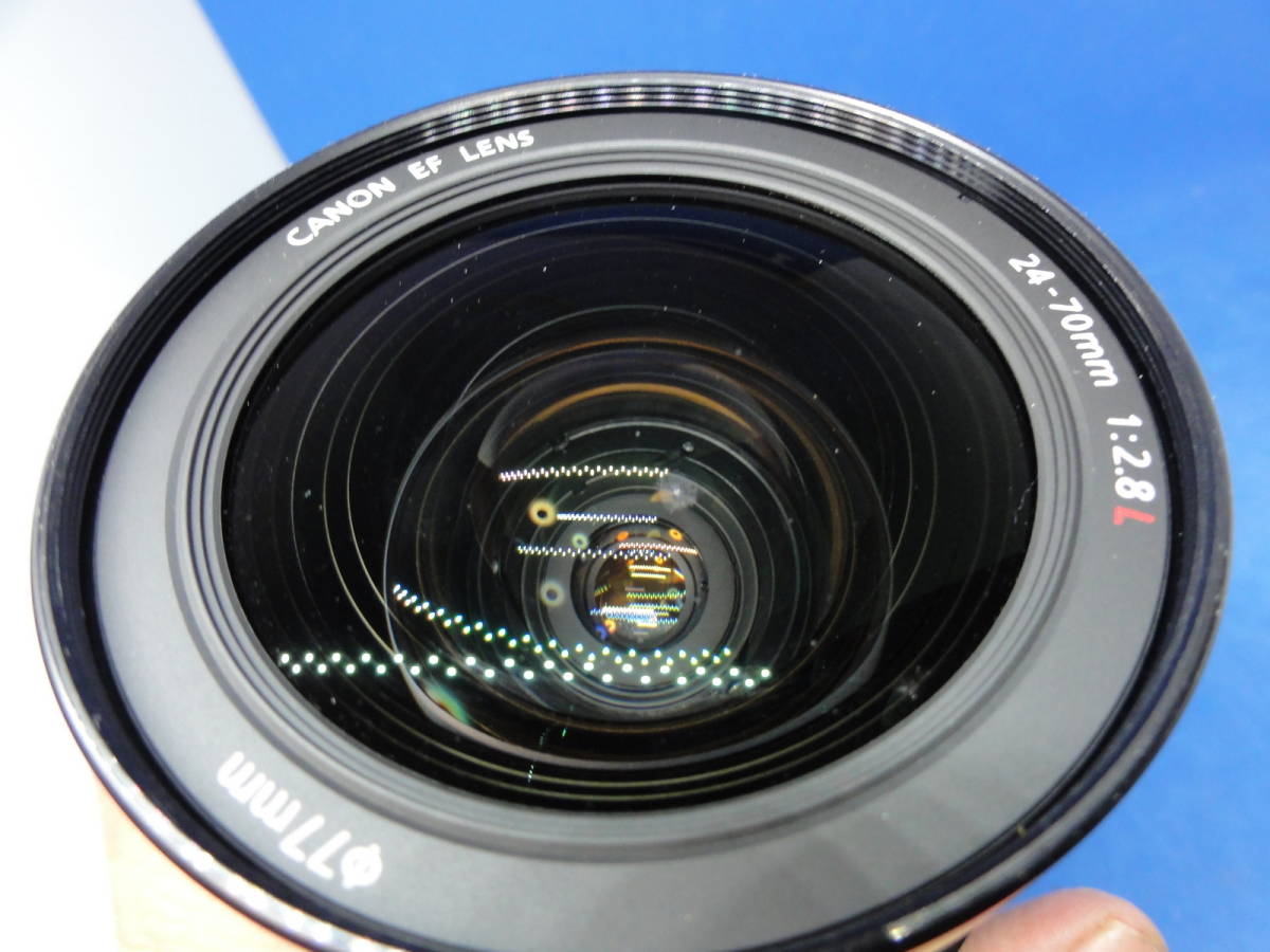 キヤノン Canon EF 24-70mm f/2.8L USM　動作品　赤レンズ 赤帯 フード　キャップ付き_画像7