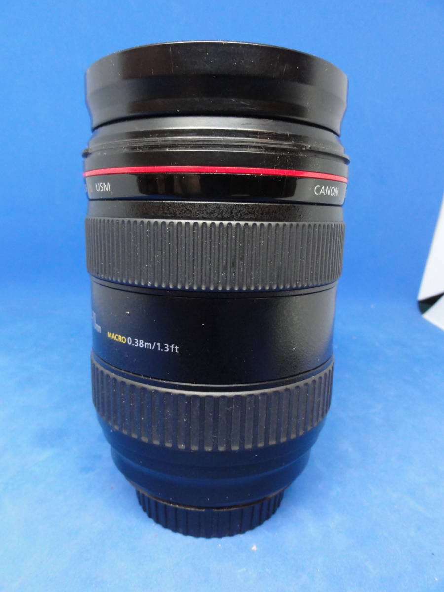 キヤノン Canon EF 24-70mm f/2.8L USM　動作品　赤レンズ 赤帯 フード　キャップ付き_画像4