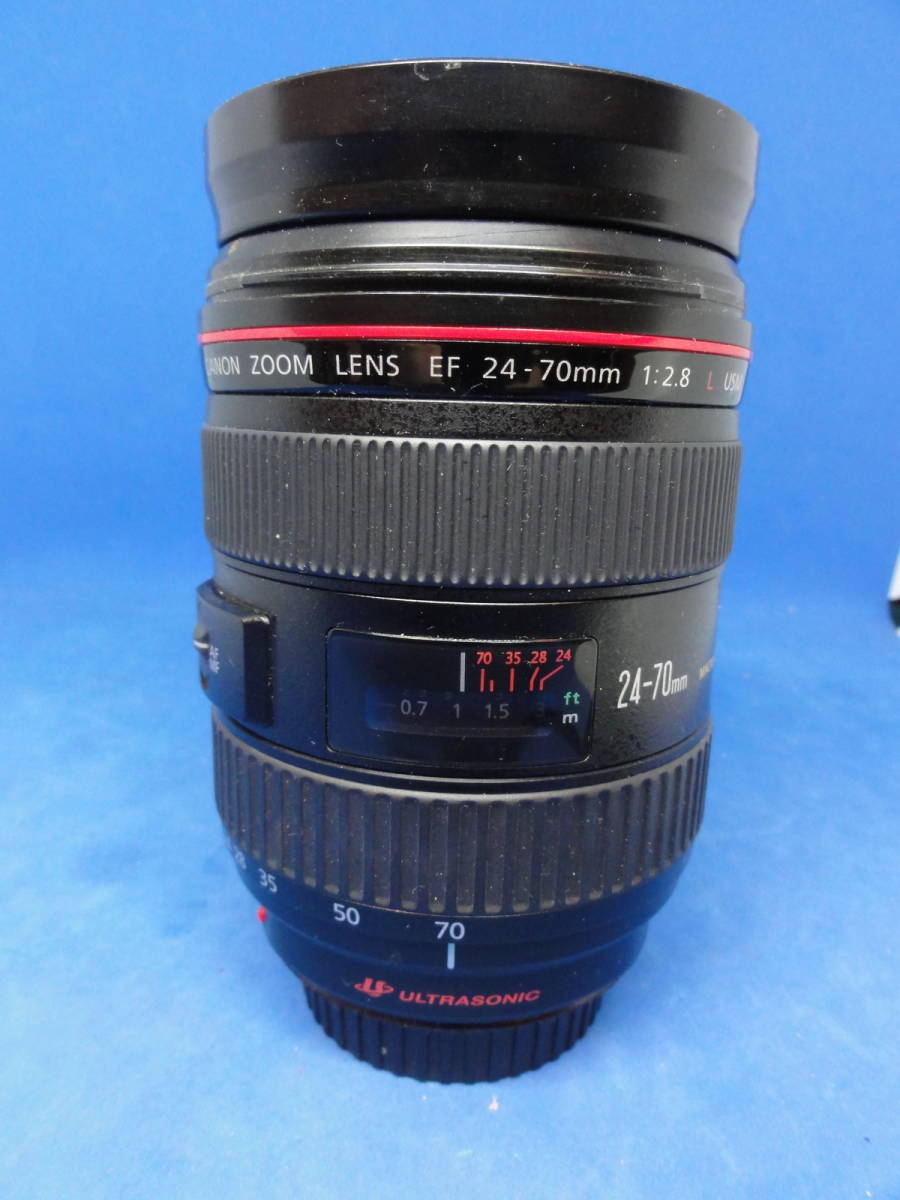 キヤノン Canon EF 24-70mm f/2.8L USM　動作品　赤レンズ 赤帯 フード　キャップ付き_画像3