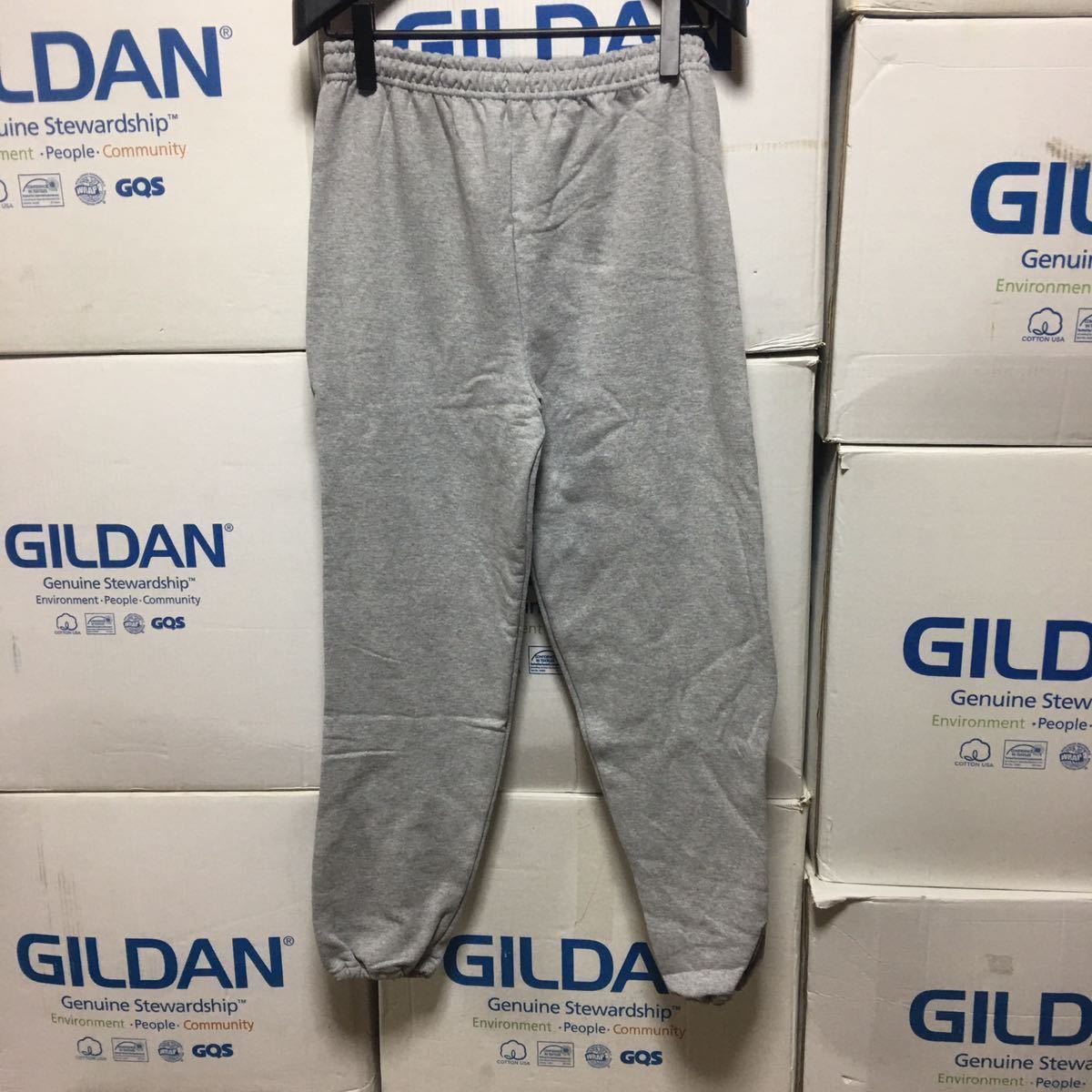 GILDAN スポーツグレー S 灰色 スウェットパンツ 8.0oz スウェット セットアップ ギルダン 無地 裏起毛_画像1