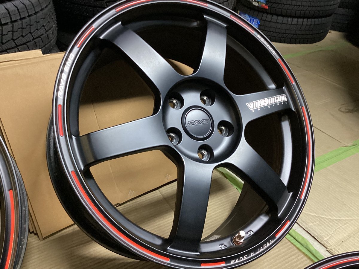 【送料無料】RAYS ボルクレーシング TE37 SAGA タイムアタック 18インチ 7.5J 5/114.3 +48 AR 中古1台分◆お買得◆ レヴォーグ シビック 等_画像3