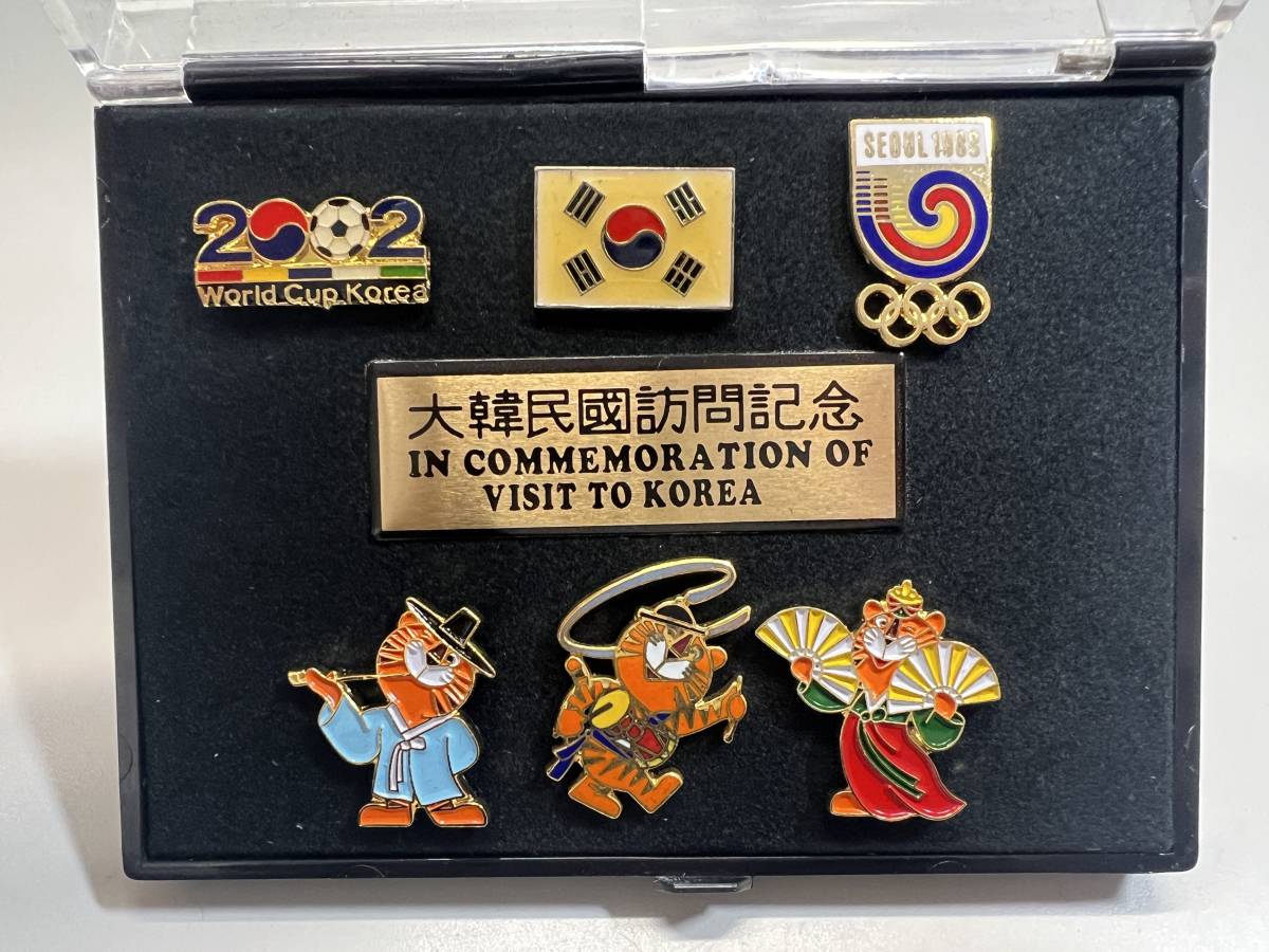 H22611●2002年 ワールドカップ 1988年 ソウルオリンピック 大韓民国訪問記念 ピンバッチセット 長期保管現状品_画像2