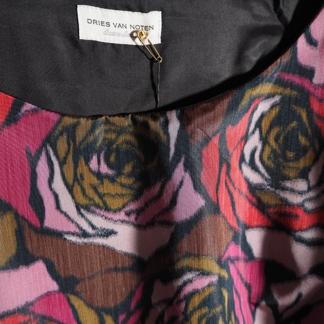 x5880P　▼DRIES VAN NOTEN ドリスヴァンノッテン▼ 新品 21AW 中綿入り バラ柄 ワンピース ピンク オーバーサイズ 薔薇 花柄 秋冬 rb mks_画像4