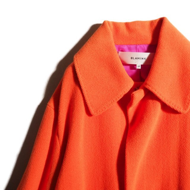 J8157P VBLAMINKbla норка V как новый шерсть Anne gola котороткое пальто orange 38 большой размер шерстяное пальто осень-зима rb mks