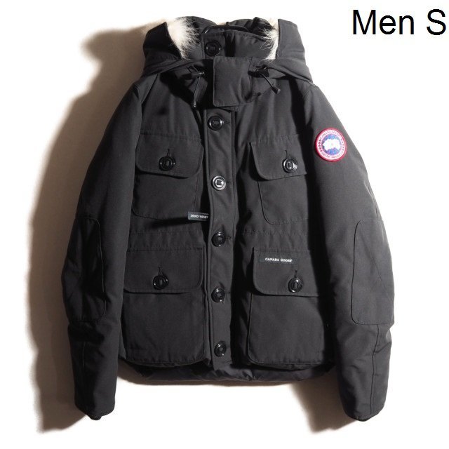 M0988P　▼CANADA GOOSE カナダグース▼　2301JM Russel Parka ラッセルパーカ フード付き ショート ダウンジャケット 黒 S 秋冬 rb mks_画像1