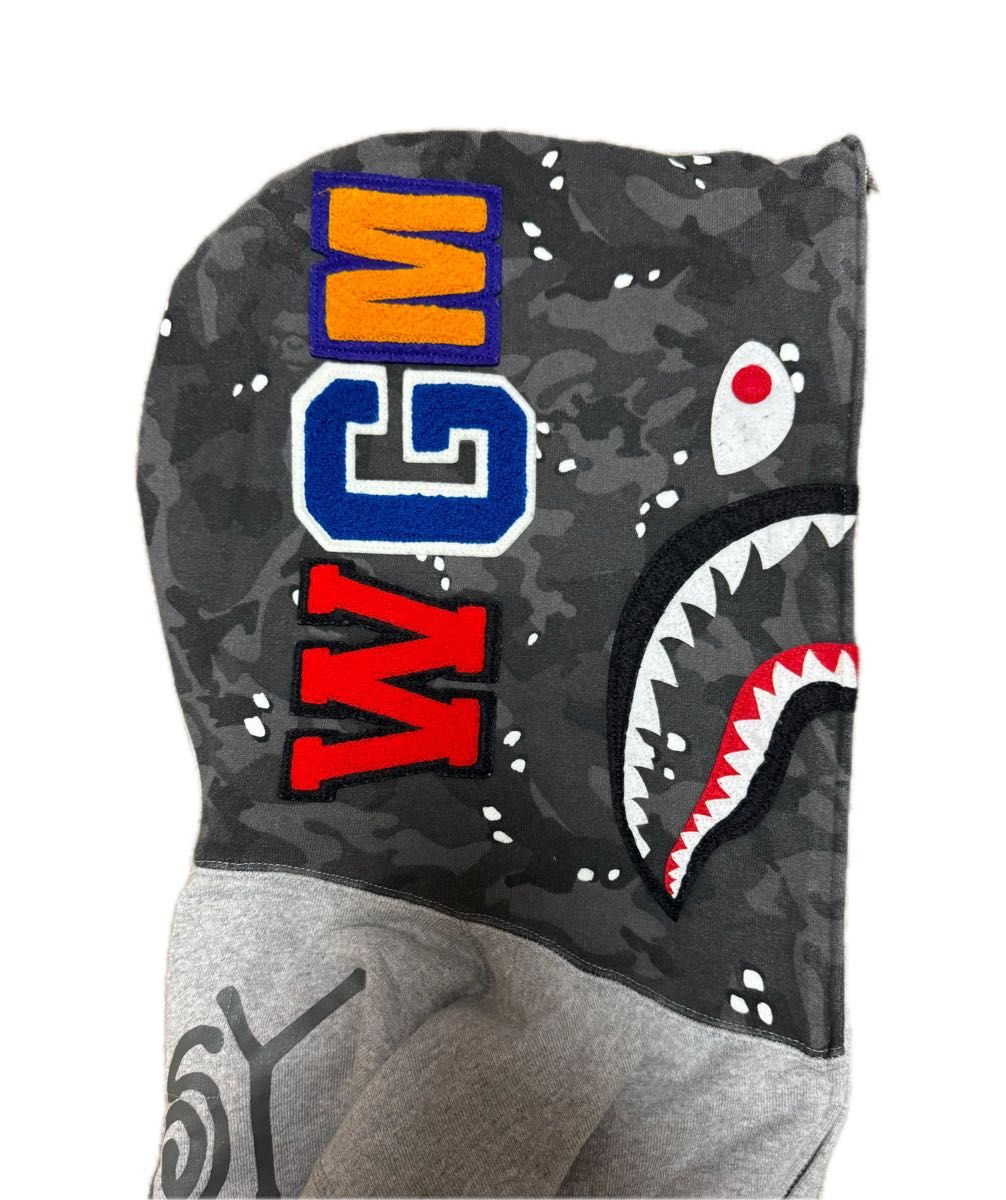 A BATHING APE x STUSSY 20周年 シャークコラボパーカー サイズL A BATHING APE x STUSSY 20周年 シャークコラボパーカー サイズL