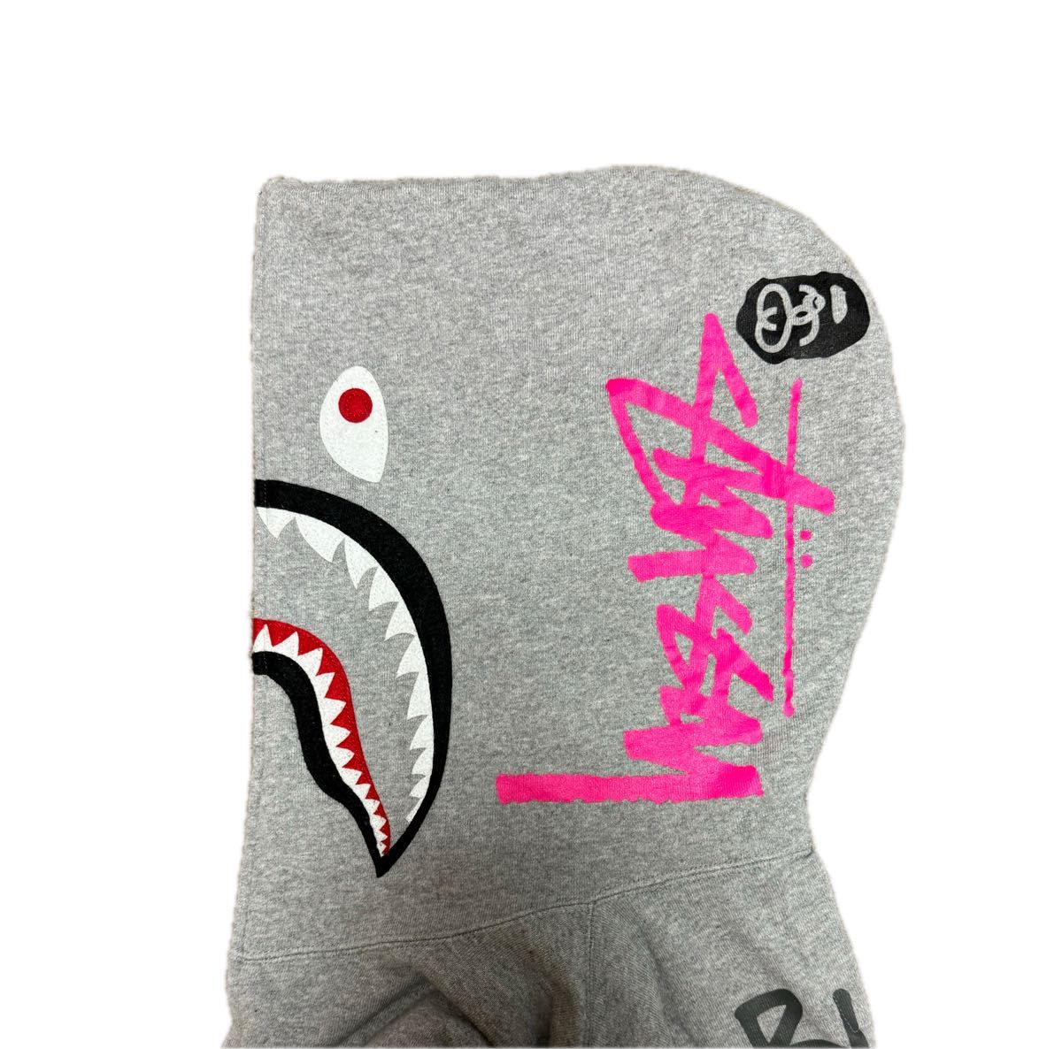 A BATHING APE x STUSSY 20周年 シャークコラボパーカー サイズL A BATHING APE x STUSSY 20周年 シャークコラボパーカー サイズL