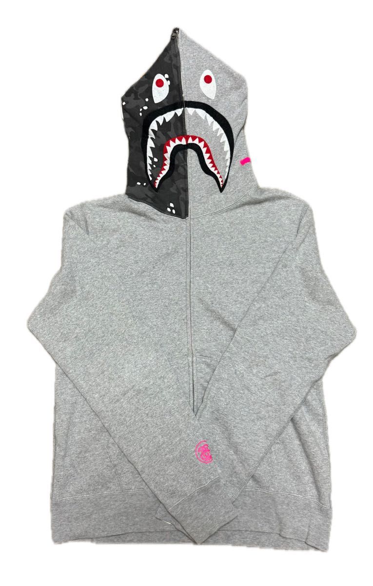 A BATHING APE x STUSSY 20周年 シャークコラボパーカー サイズL A BATHING APE x STUSSY 20周年 シャークコラボパーカー サイズL