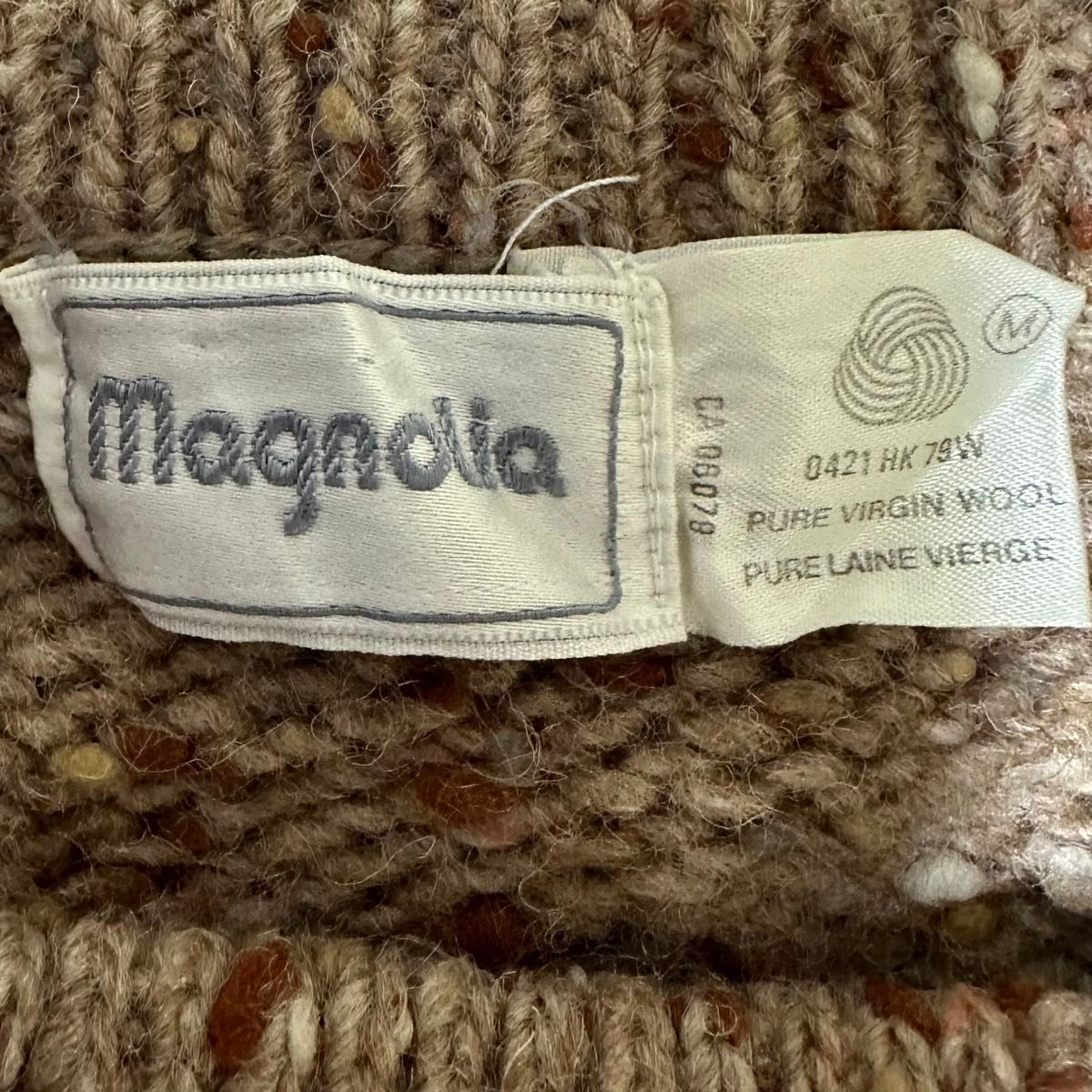 古着 Magnolia マグノリア ウールニットレディース 韓国 M 茶ブラウン Used