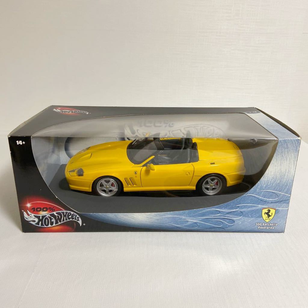 ★ホットウィール／Hot WHeeLs：1/18 ★ フェラーリ 550 バルケッタ ピニンファリーナ／FERRARI 550 Barchetta Pininfarina (Yellow) used_画像10