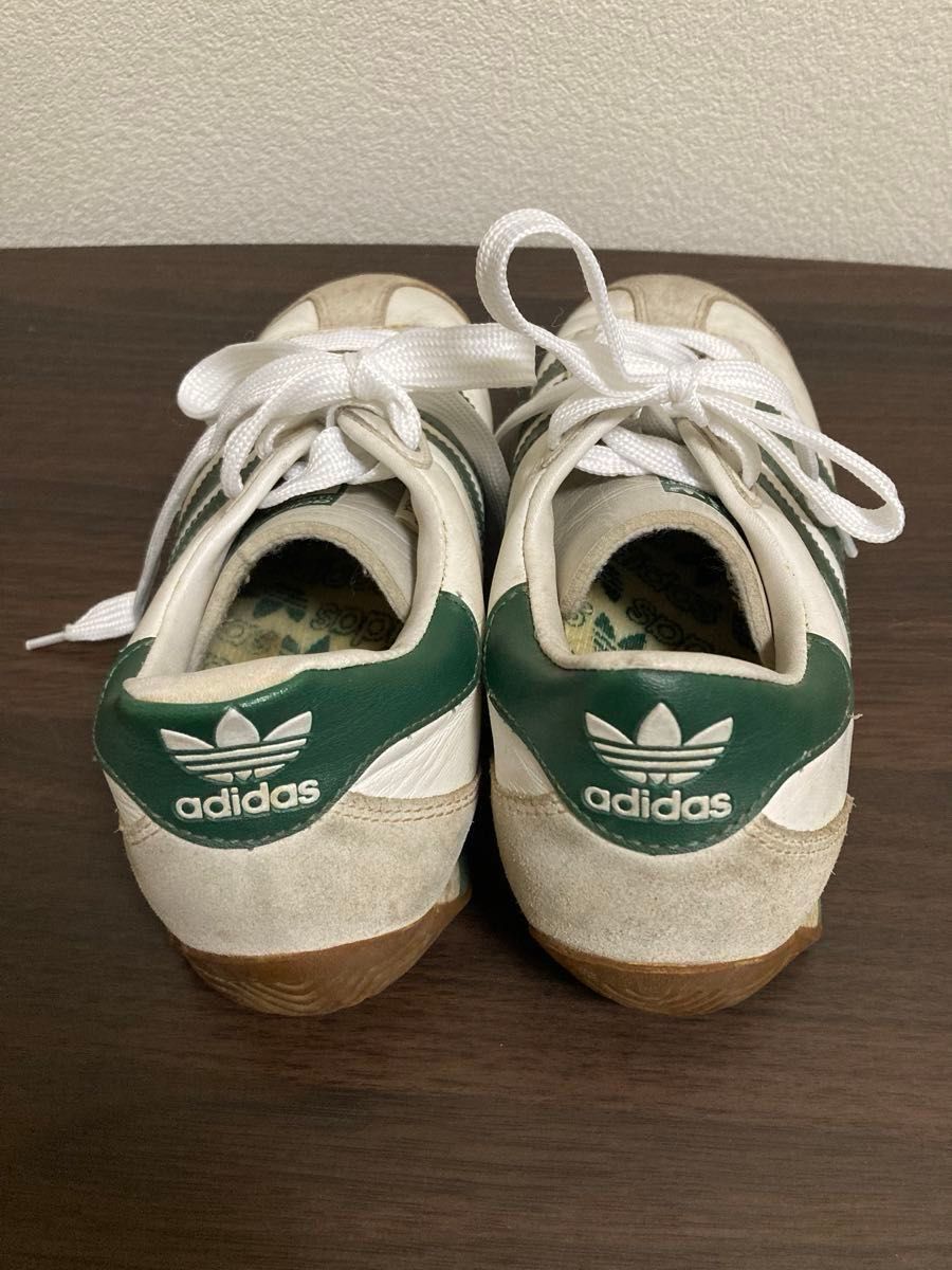 【翌日発送】adidas アディダスオリジナルス カントリー 24cm グリーン 白 スニーカー OG 緑 98年製 ヴィンテージ