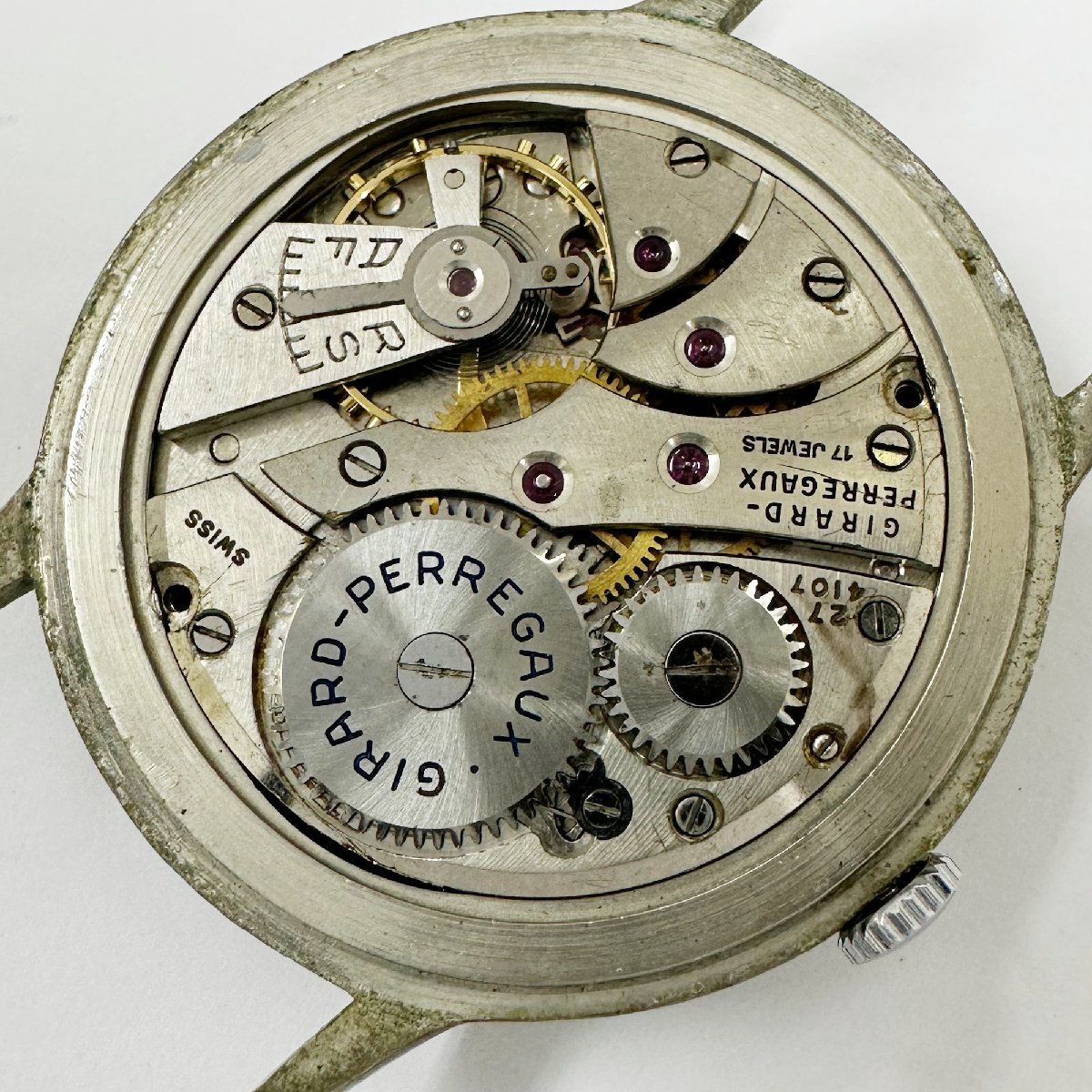 1円開始 GIRARD PERREGAUX ジラールペルゴ 6882 Vintage watch ヴィンテージ シルバー 手巻き式 J56108_画像9