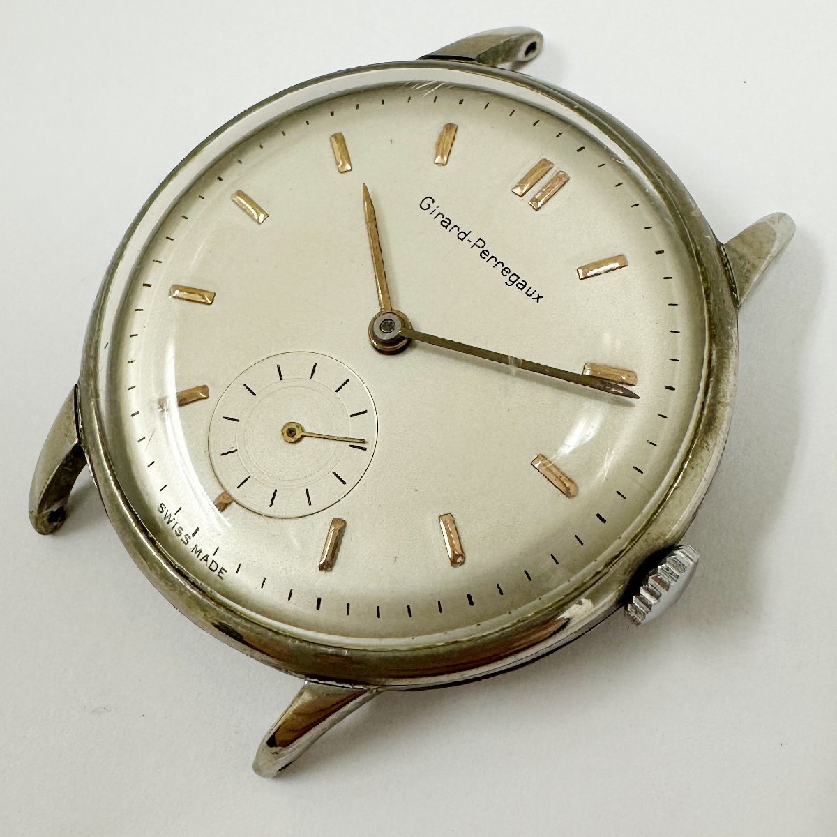 1円開始 GIRARD PERREGAUX ジラールペルゴ 6882 Vintage watch ヴィンテージ シルバー 手巻き式 J56108_画像2