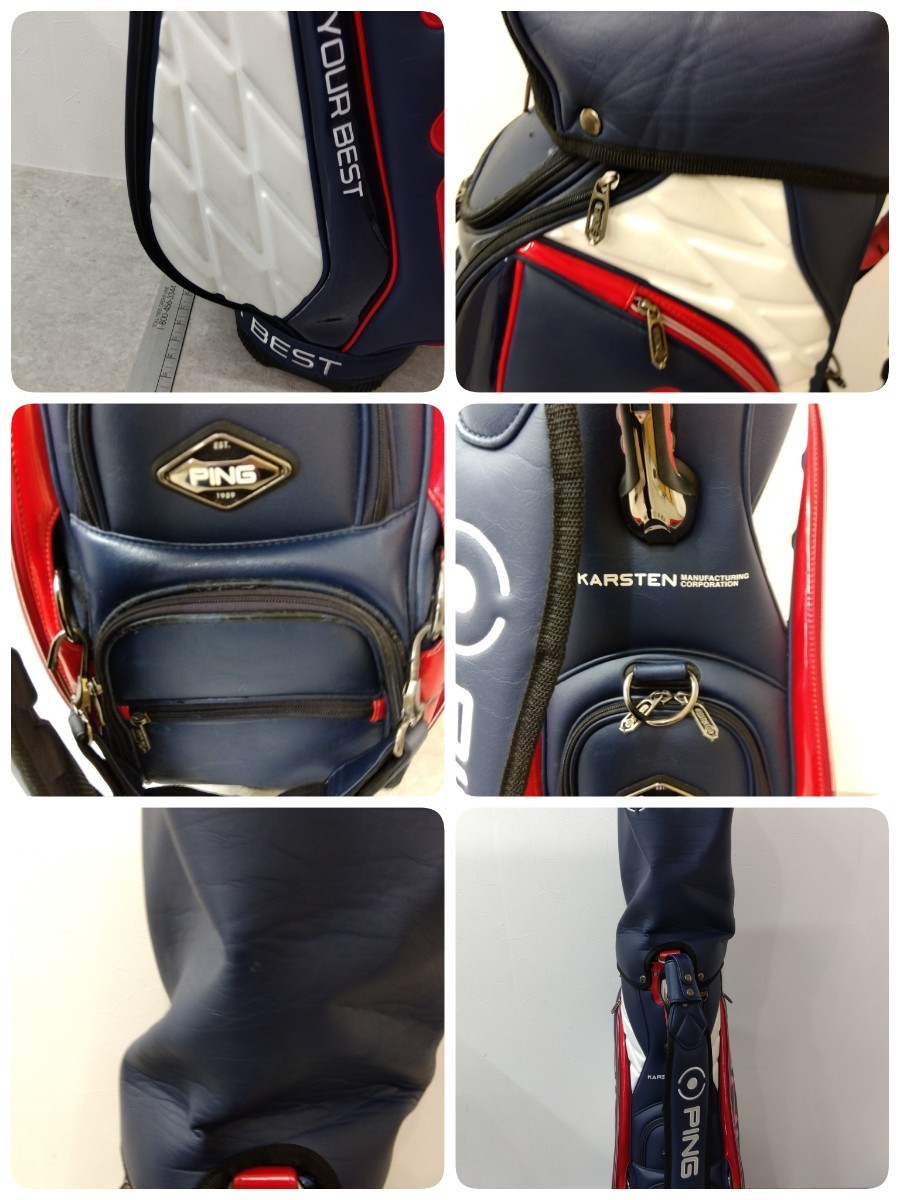 PING ピン PGJ-CBDX18キャディバッグ NAVY/WHITE 9.5型 5分割 47インチ対応 4.6kg KARSTEN Manufacturing Corporation 01-X01-1193 2018年_画像9