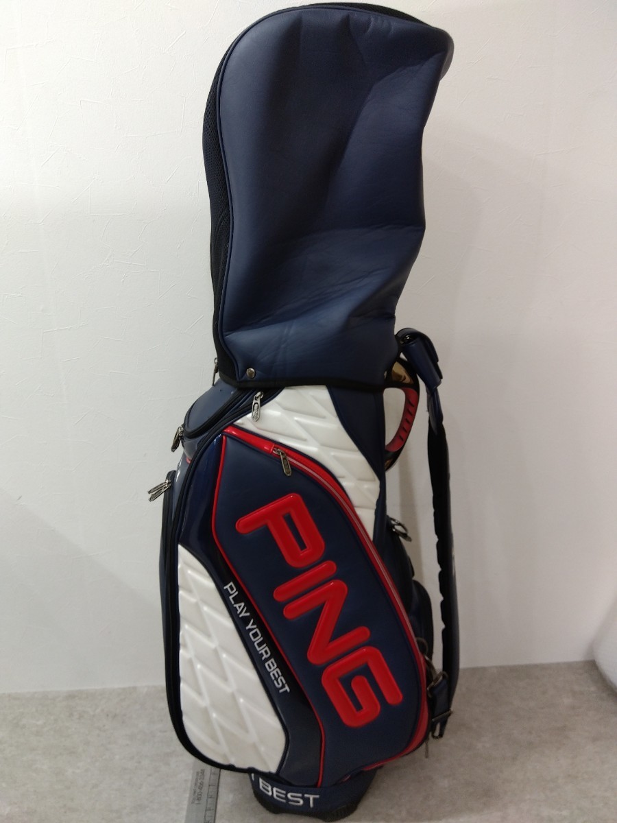 PING ピン PGJ-CBDX18キャディバッグ NAVY/WHITE 9.5型 5分割 47インチ対応 4.6kg KARSTEN Manufacturing Corporation 01-X01-1193 2018年_画像4