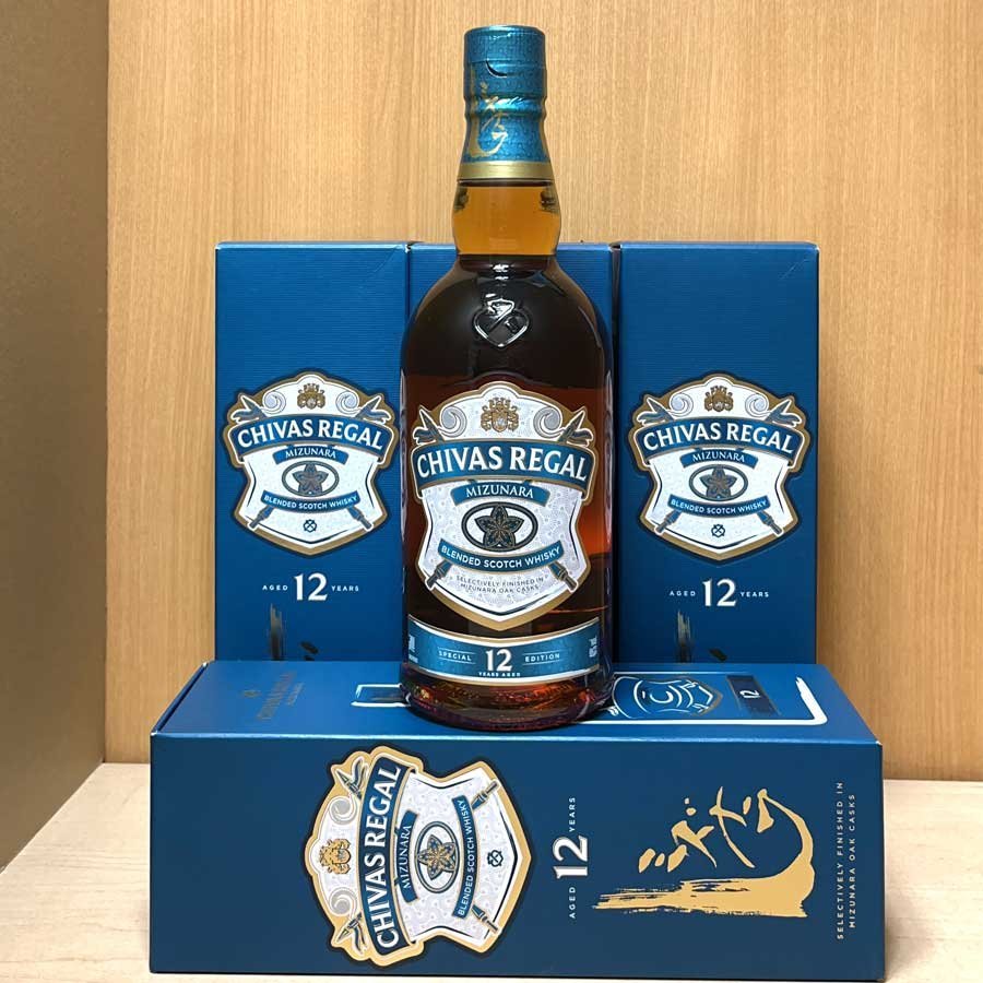 送料無料)シーバスリーガル ミズナラ 12年 4本セット 箱つき / CHIVAS REGAL miznara Y12 700ml × 4 (crmiz-02.0115)_画像2