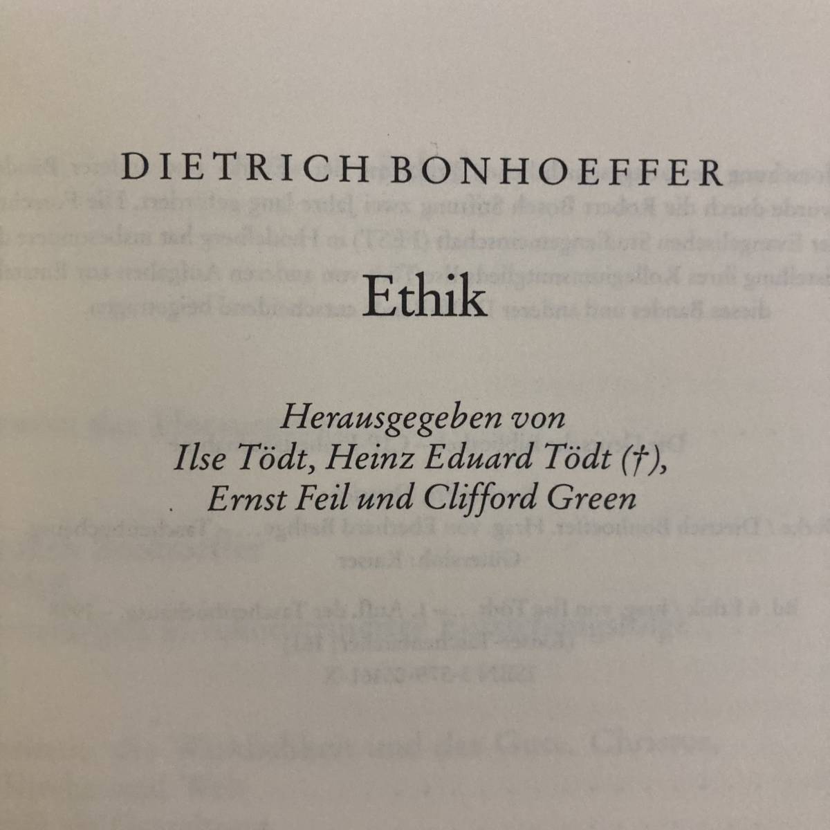 【独語洋書】Ethik / ディートリヒ・ボンヘッファー Dietrich Bonhoeffer（著）_画像3