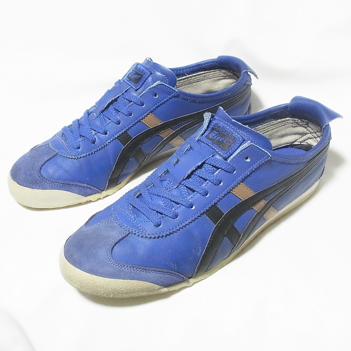 オニツカタイガー MEXICO/メキシコ 66 青レザー スニーカー 27cm/27.0cm◎洗浄済み◎天然皮革◎ONITSUKA TIGER_画像2