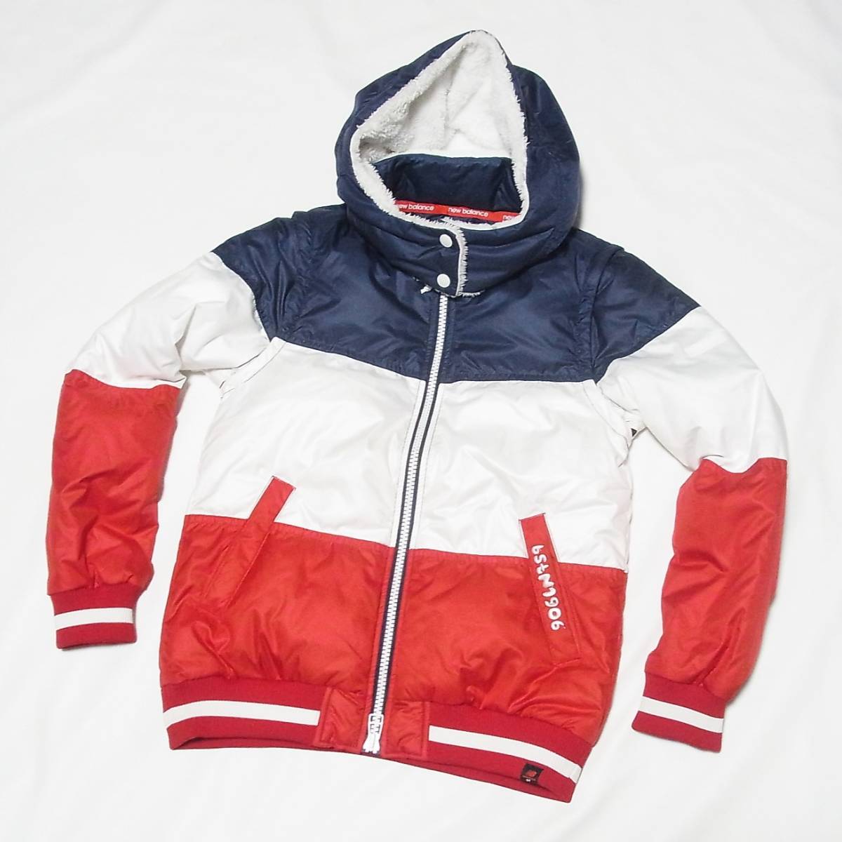  beautiful goods New Balance GOLF tricolor 2WAY down jacket size 0* New balance Golf * down vest * cleaning settled 