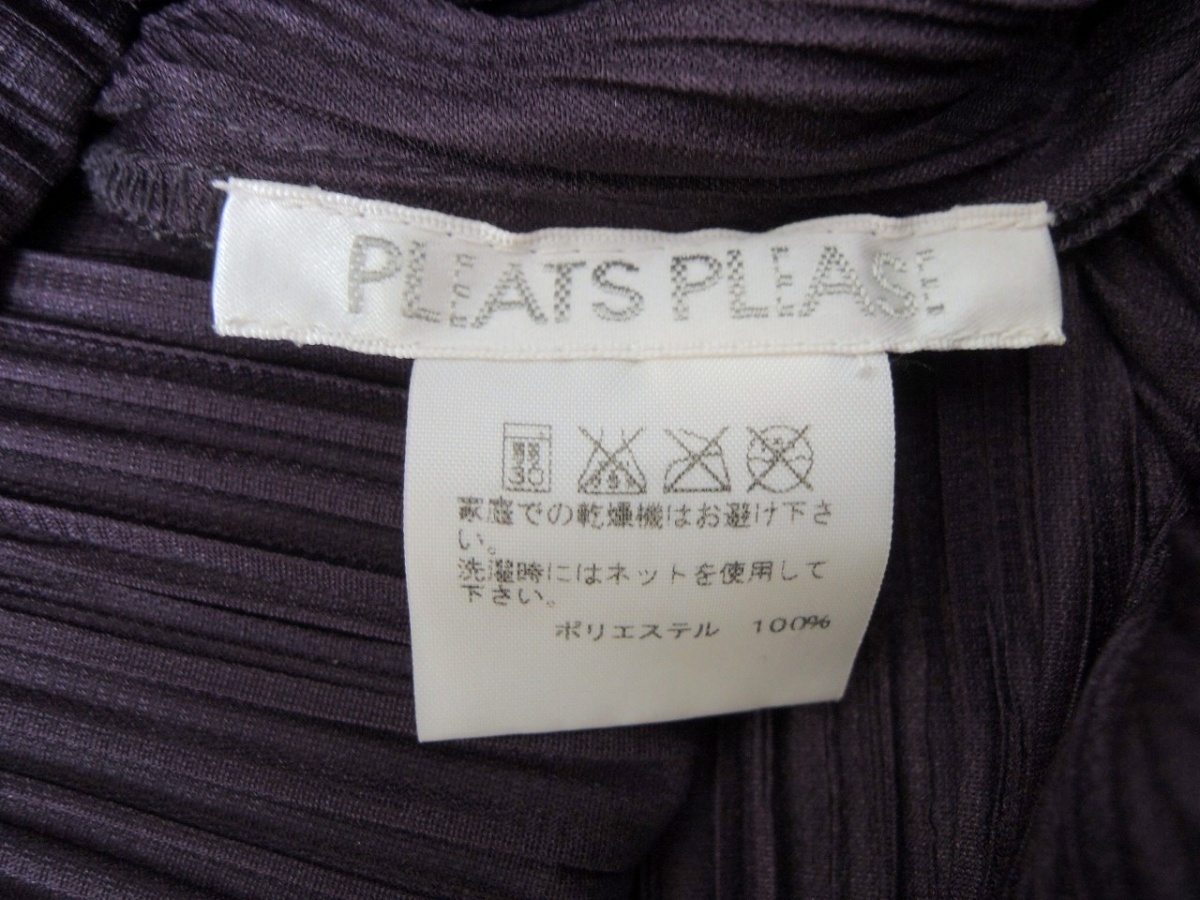 PLEATS PLEASE プリーツプリーズ プリーツワンピース 3 PP53-JH204 パープル ポリエステル100% ISSEY MIYAKE イッセイミヤケ_画像5