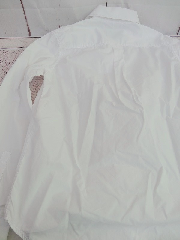 tricot COMME des GARCONS トリコ コムデギャルソン 長袖丸襟シャツ ホワイト 綿100% M TL-B020 AD2013_画像4