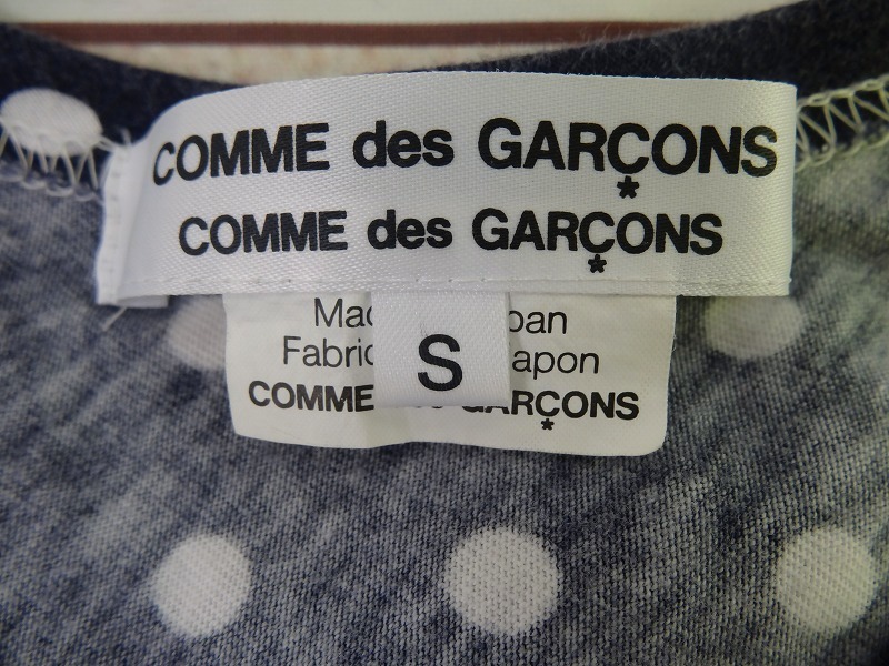 COMME des GARCONS COMME des GARCONS コムデギャルソン コムデギャルソン ドットデザインカットソー ネイビー 綿100% S RG-T035 AD2010_画像6