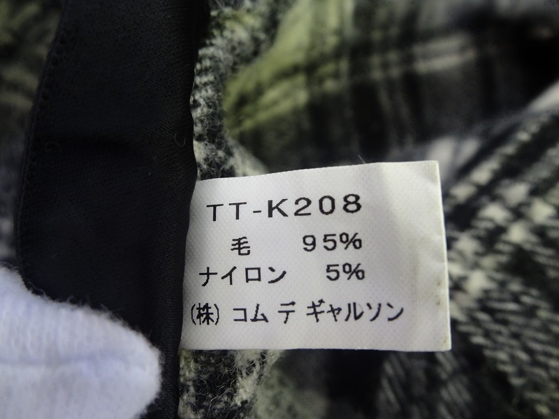 tricot COMME des GARCONS トリココムデギャルソン チェックバッグ ブラック TT-K208 鞄 バッグ_画像9