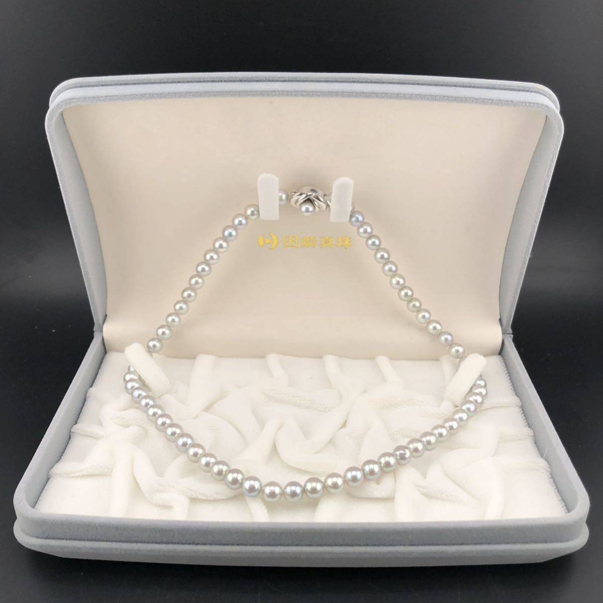 E12-2968☆ 【TASAKI☆箱付き】天然パールネックレス 6.5mm~7.0mm 41cm 30g ( タサキ Pearl necklace SILVER )_画像5