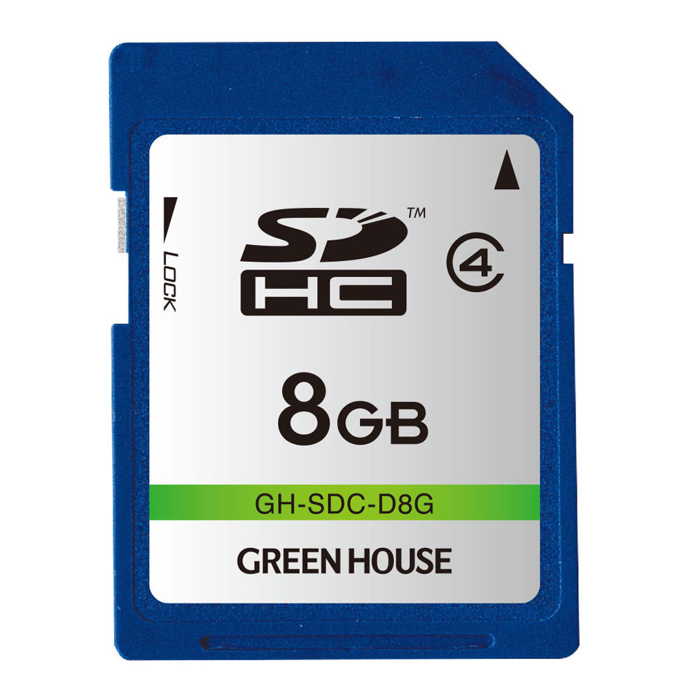 SDカード SDHCカード 8GB 8ギガ グリーンハウス GH-SDC-D8G/8004ｘ１個/送料無料_画像1