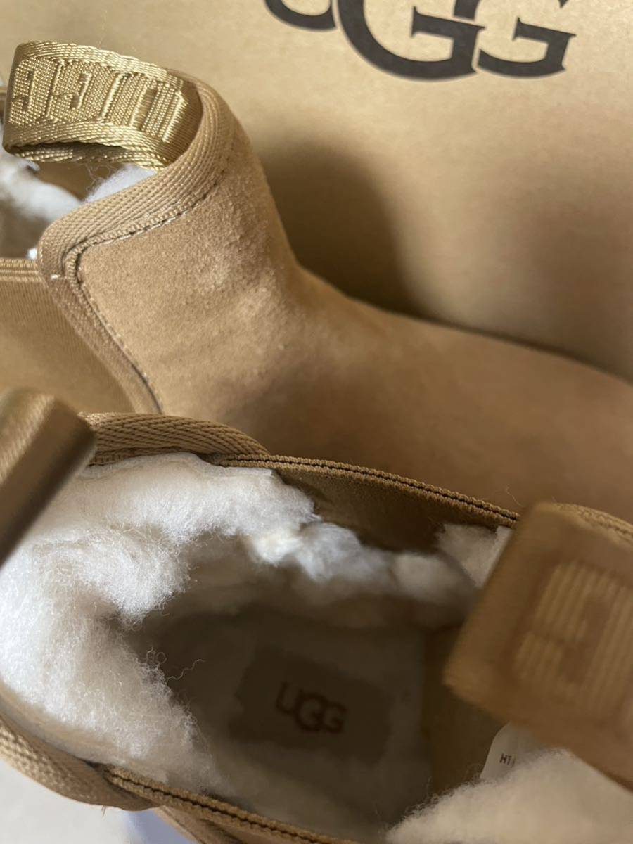 UGG 厚底ブーツ　ニューメルプラットフォーム　チェルシー　Chestnut チェスナット　JP23cm USA6 サイドゴア_画像4